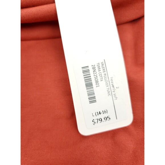 Soft Surroundings Women's Size L Valerie Pullover Tunic Cowl Neck Burnt Orange - Picture 4 of 7